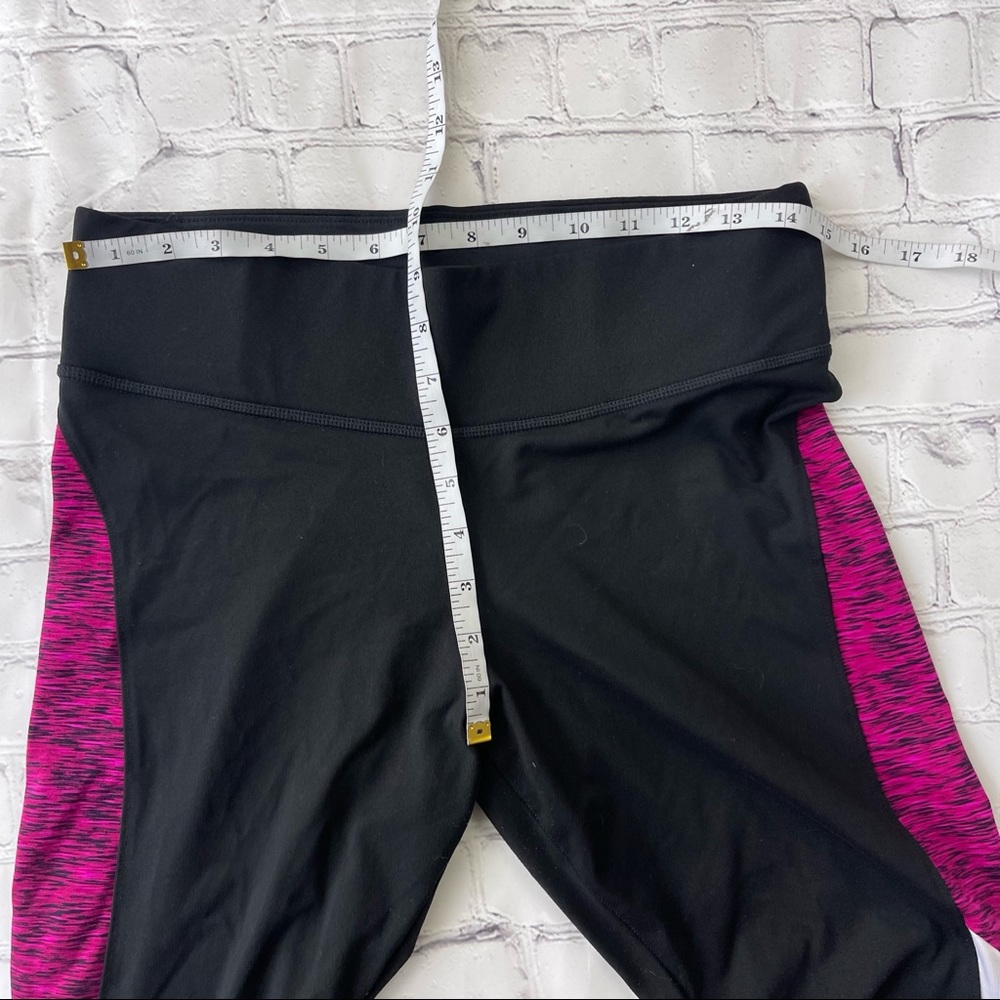 PINK Victoria's Secret ultimate leggings black with white patch size M - Picture 2 of 8